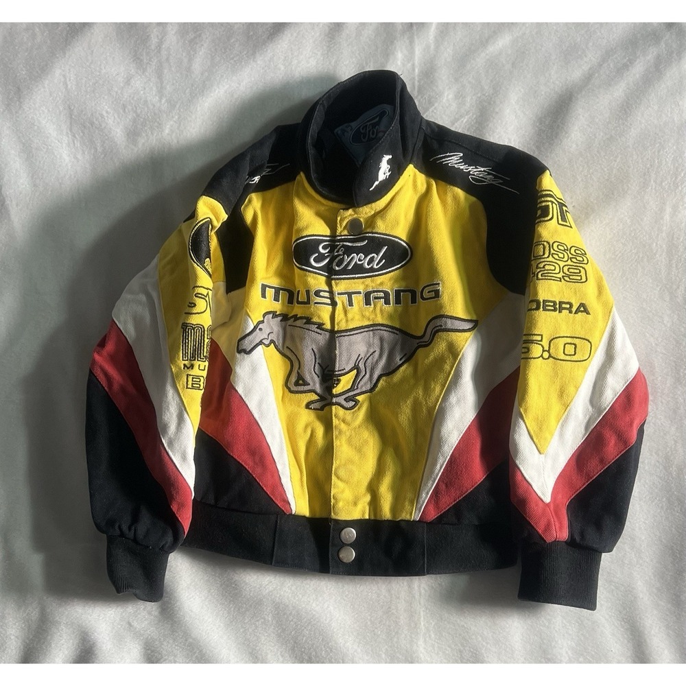 Kids - Ford Mustang 40th Anniversary Embroidered  Jacket XS Hard To Find Yellow